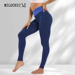 Women Butt Lift Textured Tights Push-Up Hip-Shaping Sports Tights Soft Booty Scrunch Butt Pant Seamless Yoga Trouser Gym Legging